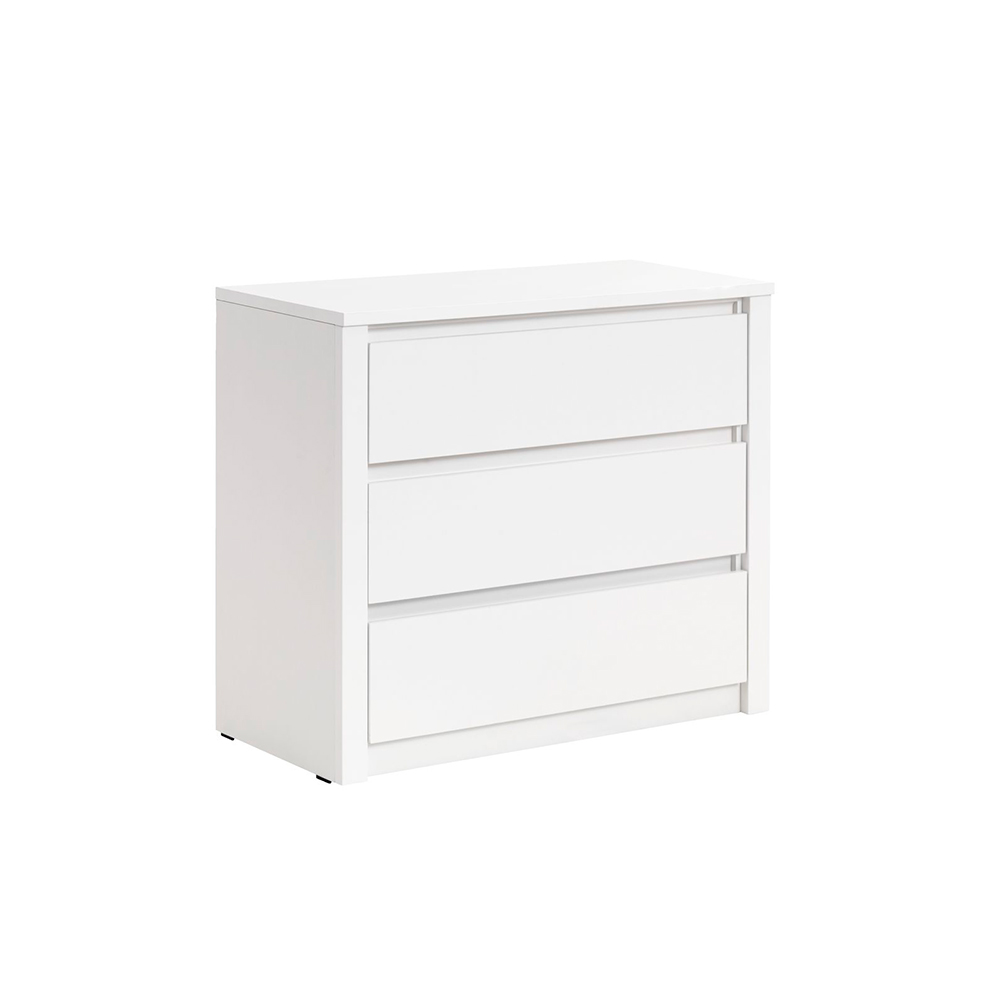 3drawer chest VEDDE white JYSK Таджикистан